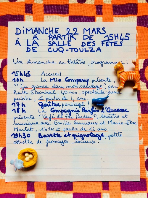 ANNULE ET REPORTE : Un dimanche en théâtre le 22 mars à la Salle des Fêtes ANNULE ET REPORTE : Un dimanche en théâtre le 22 mars à la Salle des Fêtes