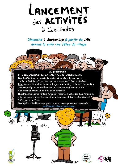 Lancement des activités le Dimanche 6 septembre à 14h Lancement des activités le Dimanche 6 septembre à 14h