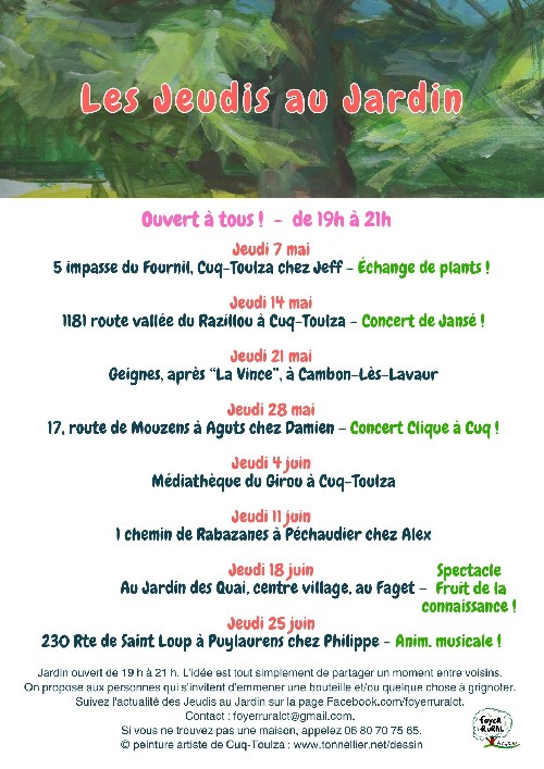 Les Jeudis au Jardins